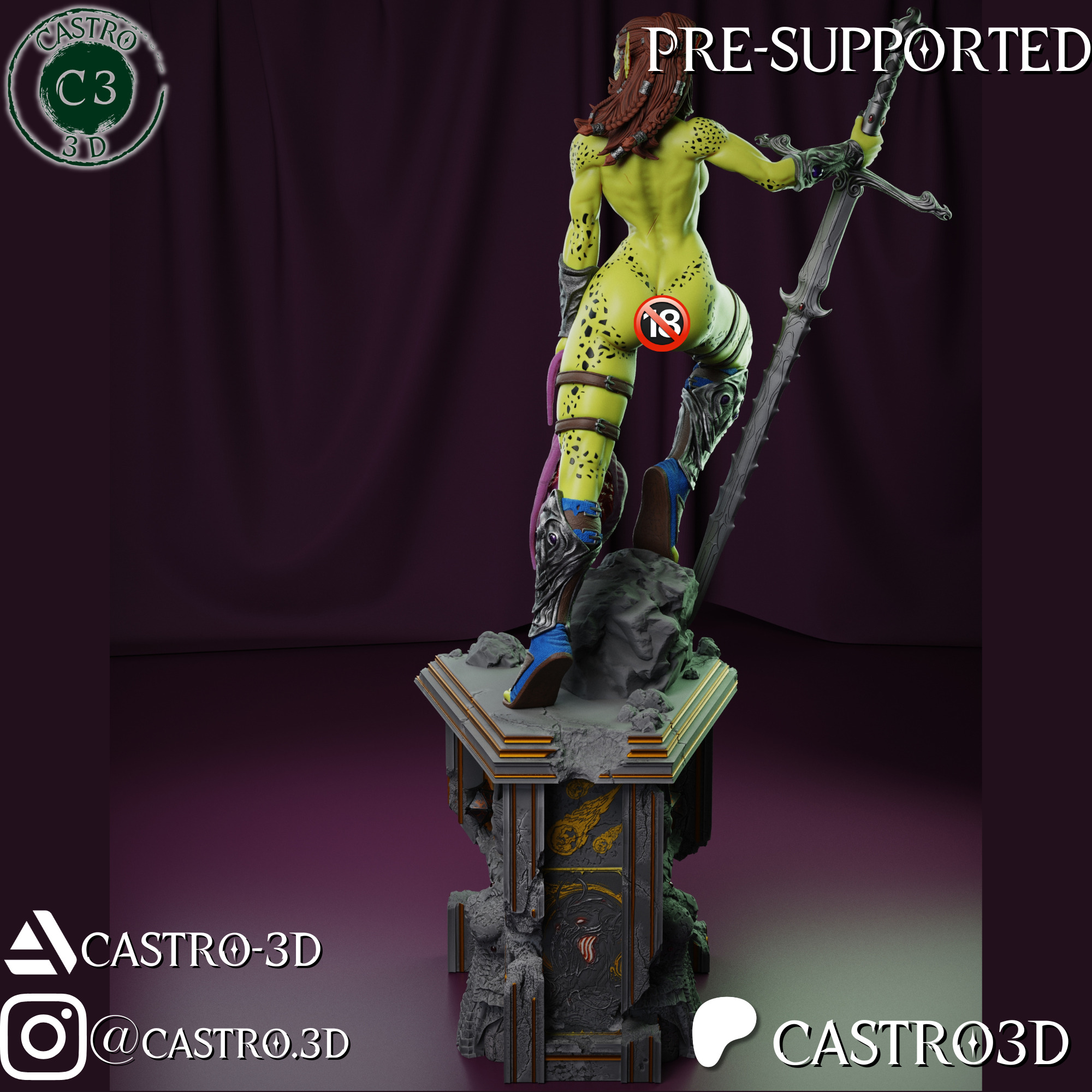 LaeZel NSFW - Champion of Vlaakith - Baldurs Gate 3 Collection 3D print model_24