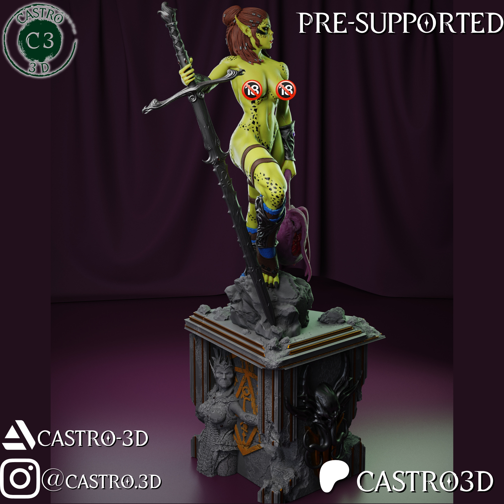 LaeZel NSFW - Champion of Vlaakith - Baldurs Gate 3 Collection 3D print model_4