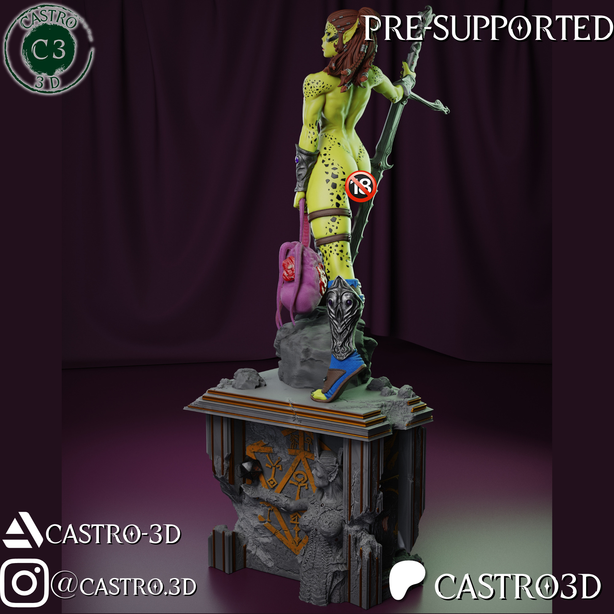 LaeZel NSFW - Champion of Vlaakith - Baldurs Gate 3 Collection 3D print model_22