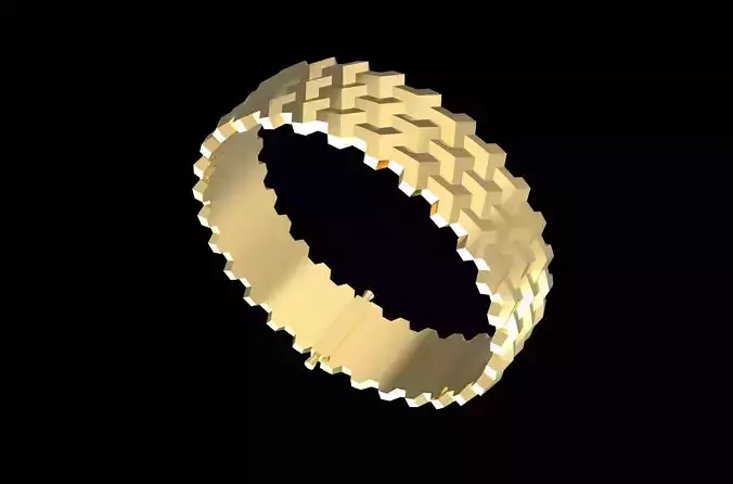 Cube Illusion Armored Bracelet 3 Line 3D print model