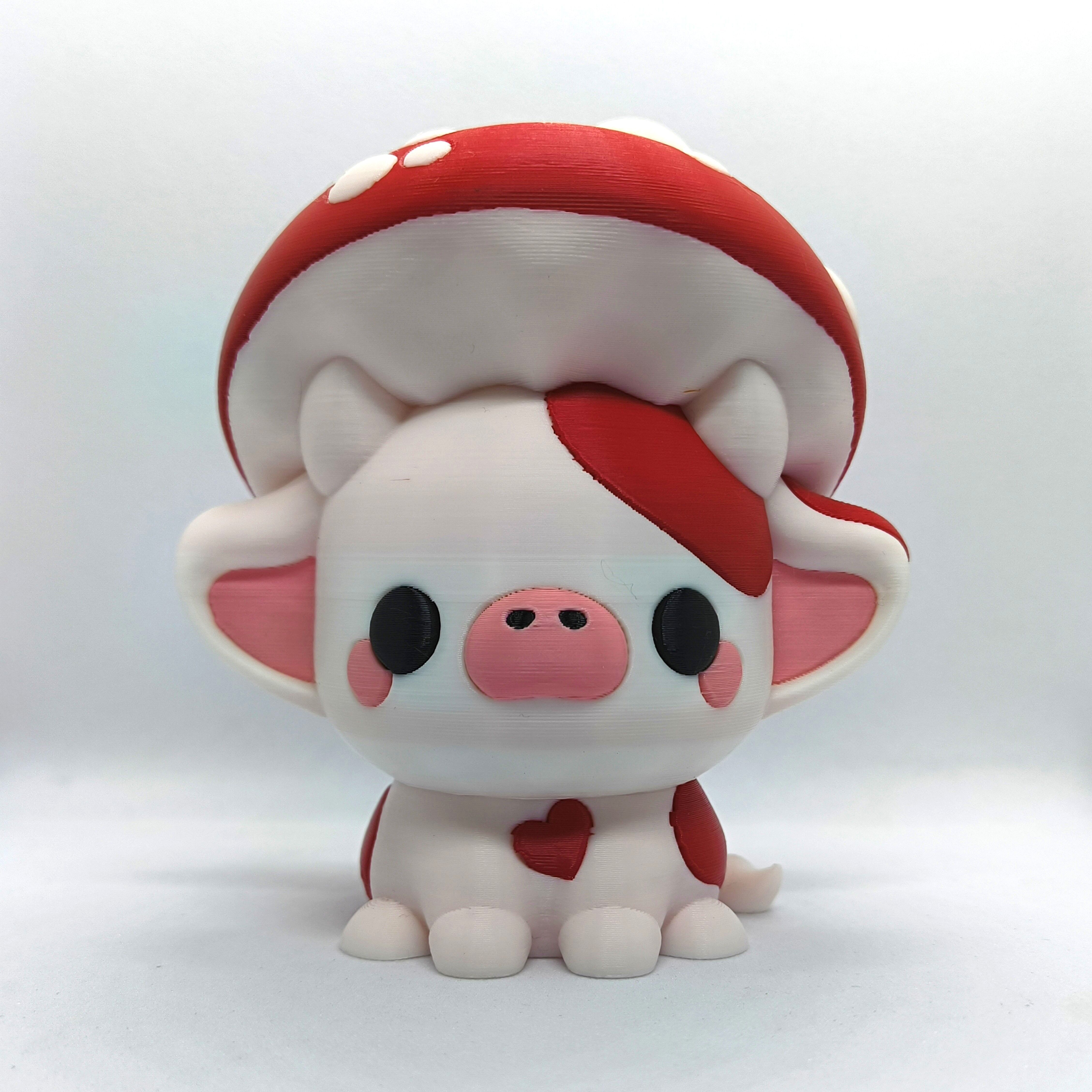 Kawaii Cow - Mushroom 3D print model_1