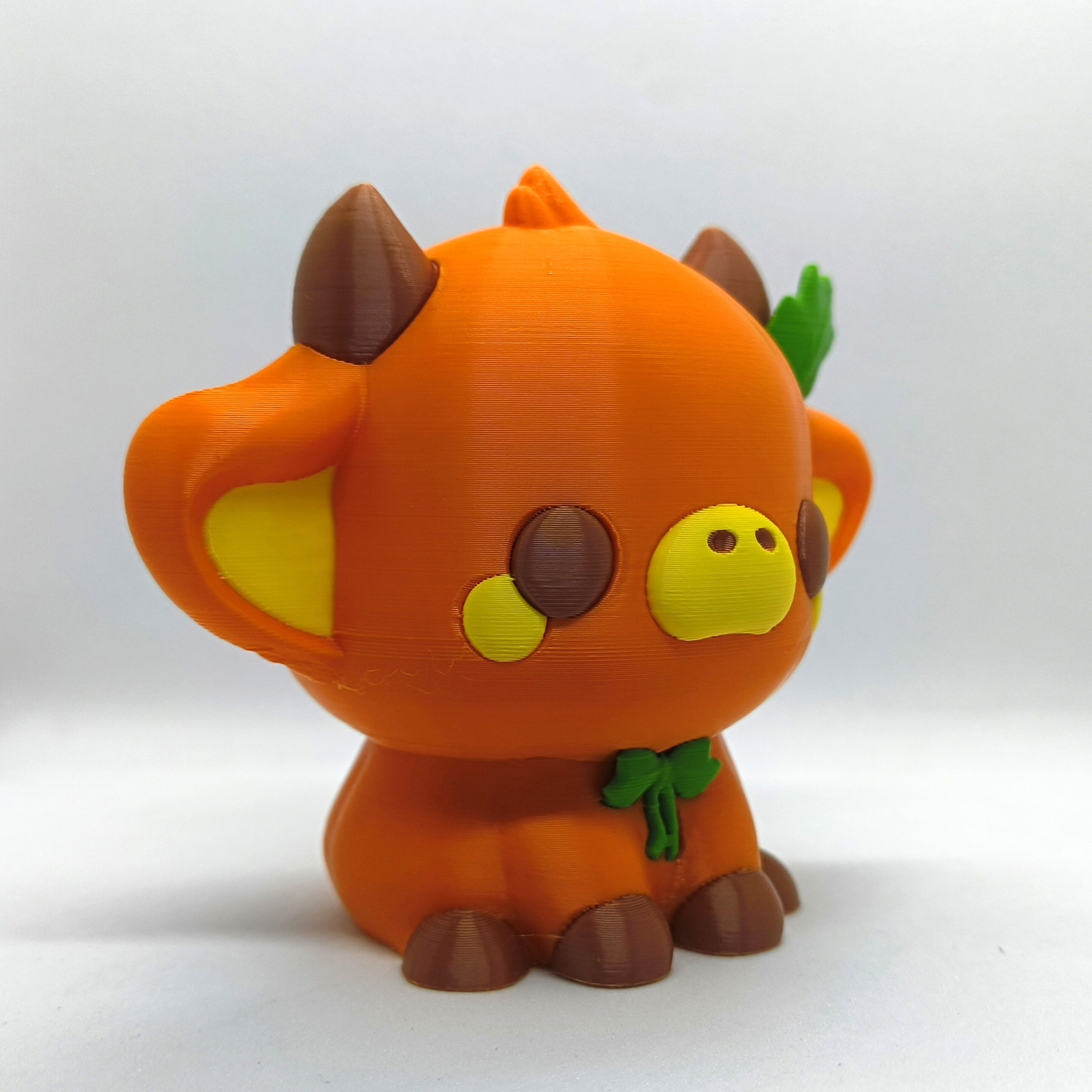 Kawaii Cow - Pumpkin 3D print model_2