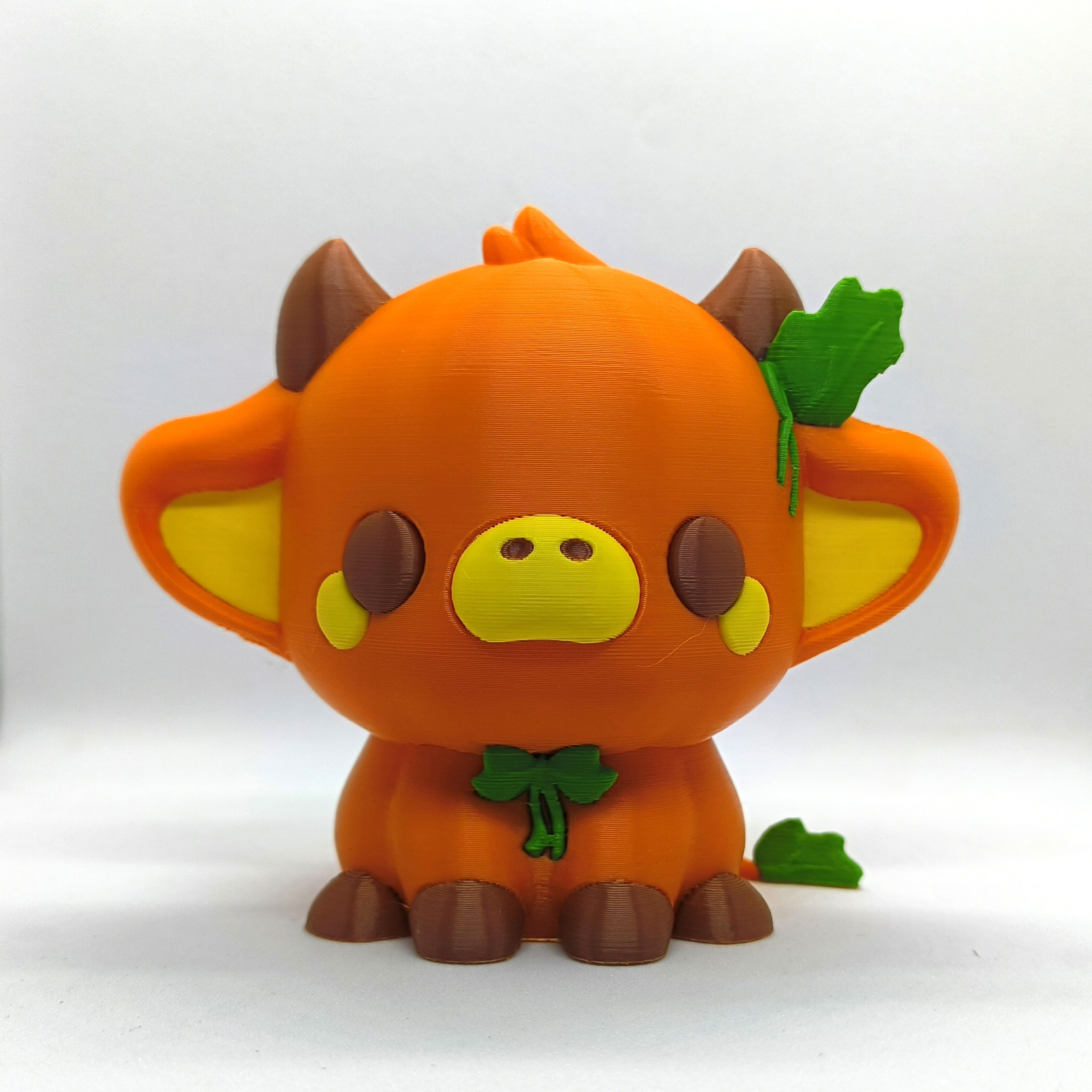 Kawaii Cow - Pumpkin 3D print model_1