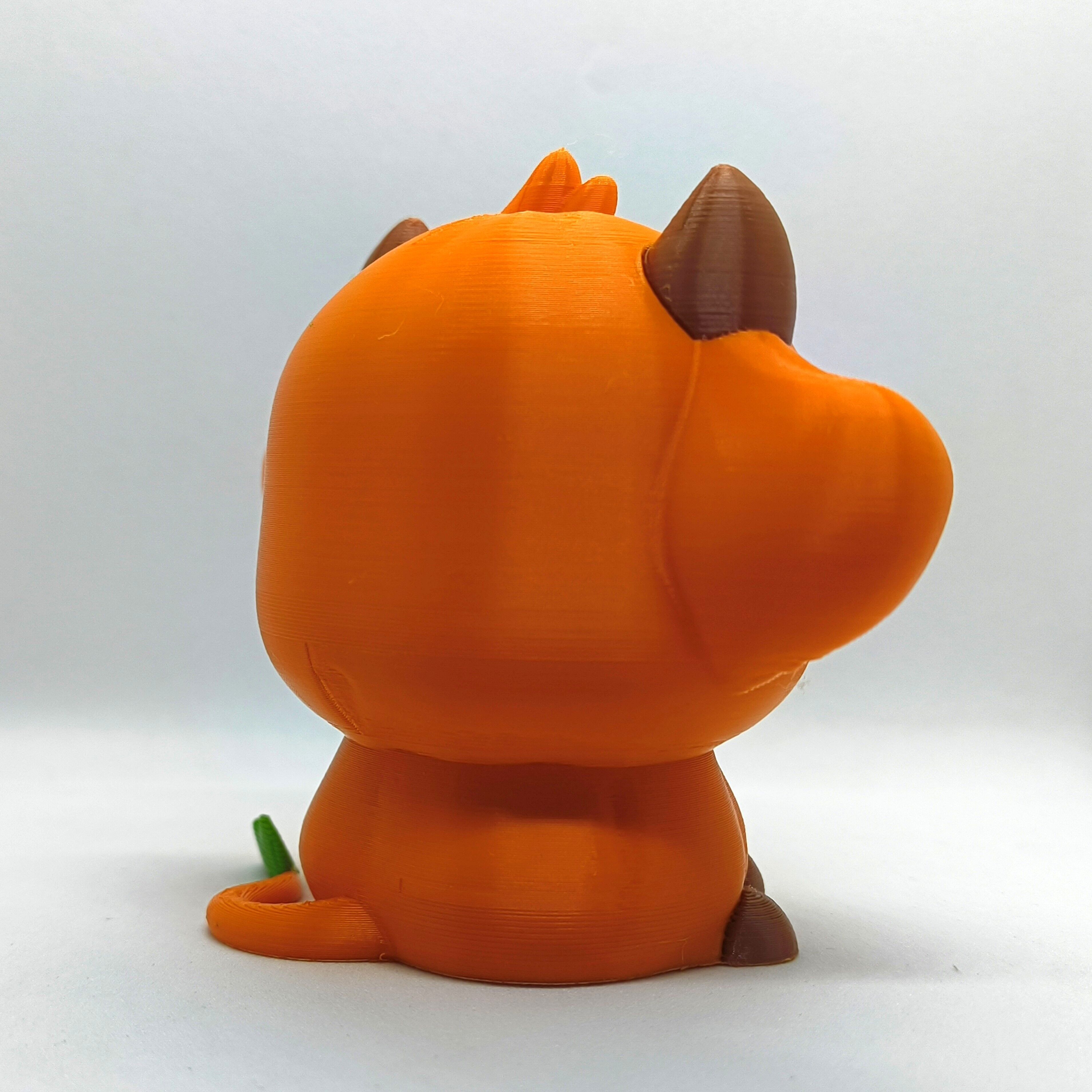 Kawaii Cow - Pumpkin 3D print model_3