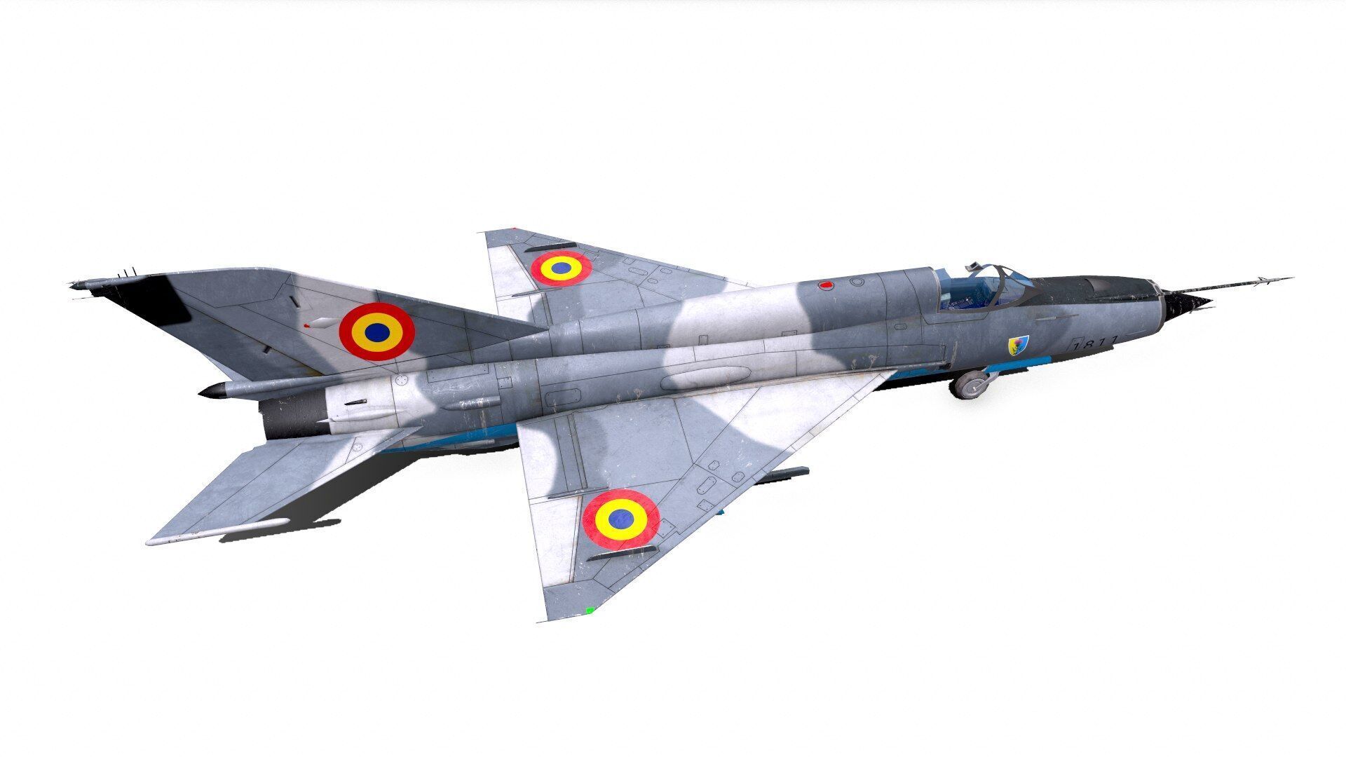 Mikoyan-Gurevich MiG-21 Lancer Low-poly 3D model_13