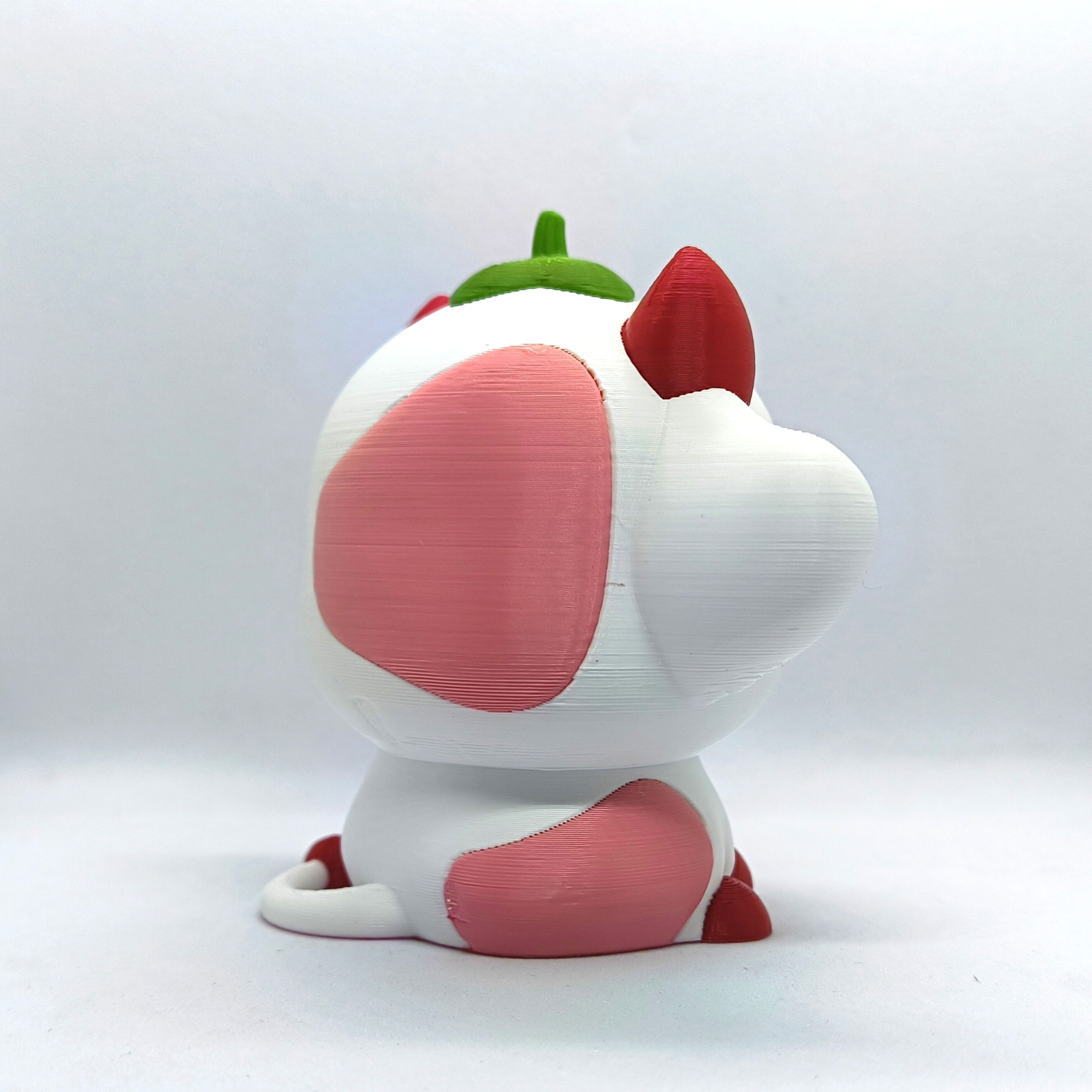 Kawaii Cow - Strawberry 3D print model_3