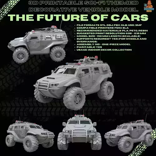 3D Printable Armored Personnel Carrier 3D print model