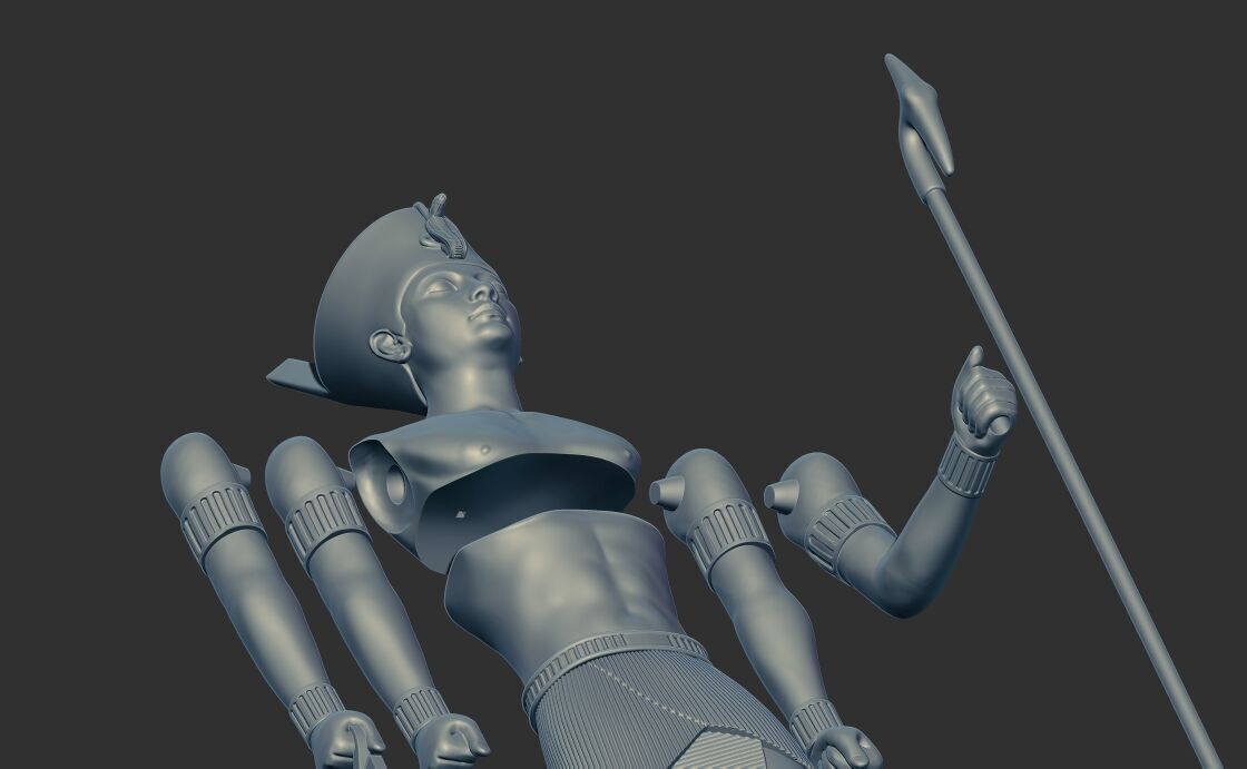 Egyptian Pharaoh statue multi heads Collection 3d model 3D print model_14