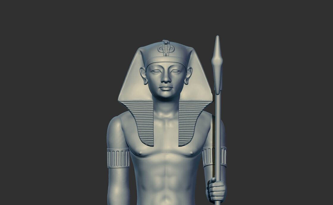 Egyptian Pharaoh statue multi heads Collection 3d model 3D print model_10