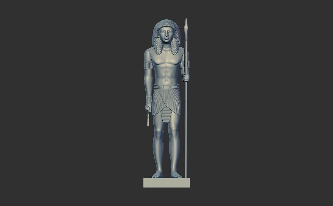 Egyptian Pharaoh statue multi heads Collection 3d model 3D print model_9