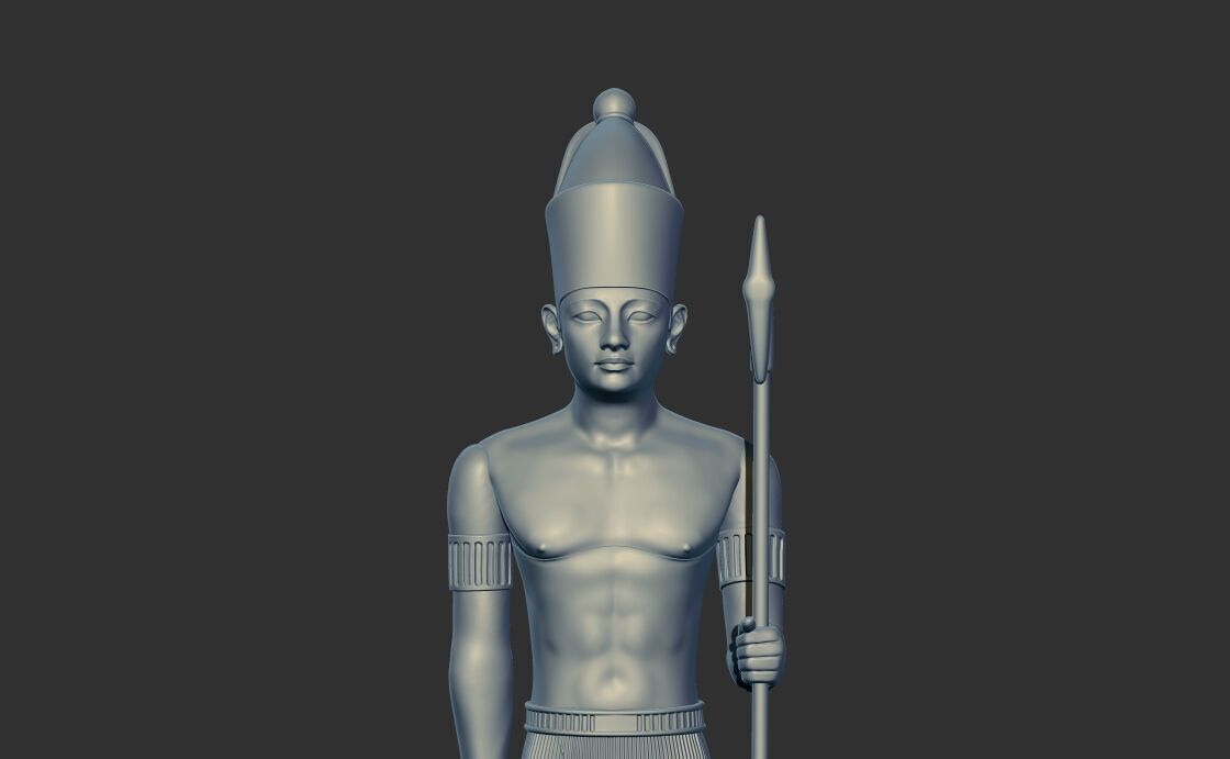 Egyptian Pharaoh statue multi heads Collection 3d model 3D print model_21