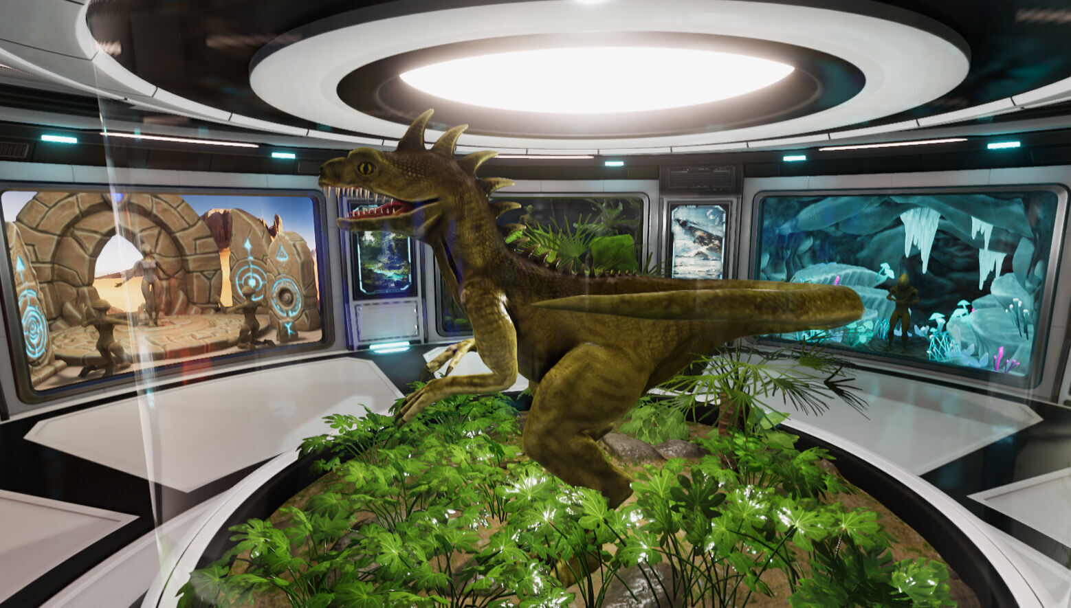 Alien Creature Gallery SciFi Interior Low-poly 3D model_2