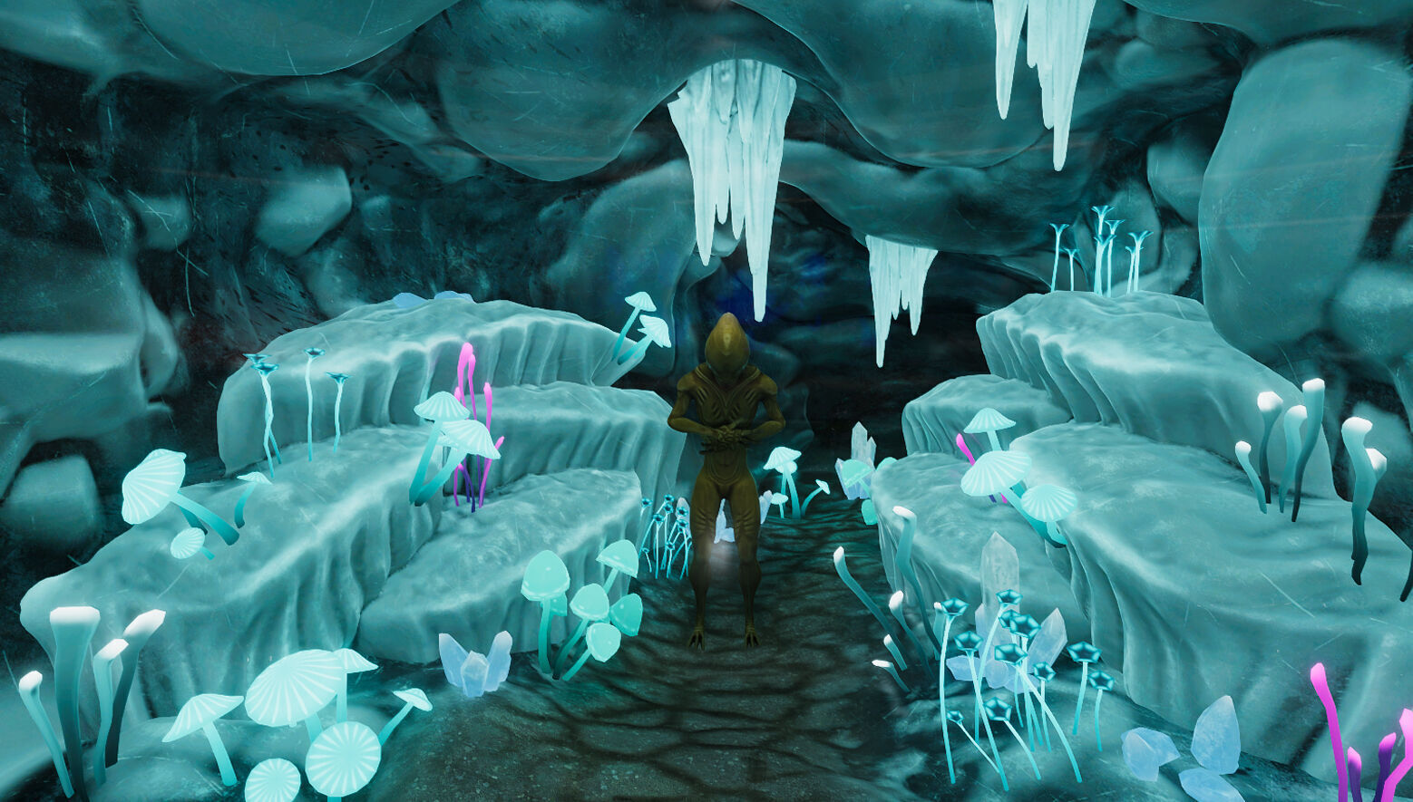 Alien Creature Gallery SciFi Interior Low-poly 3D model_11