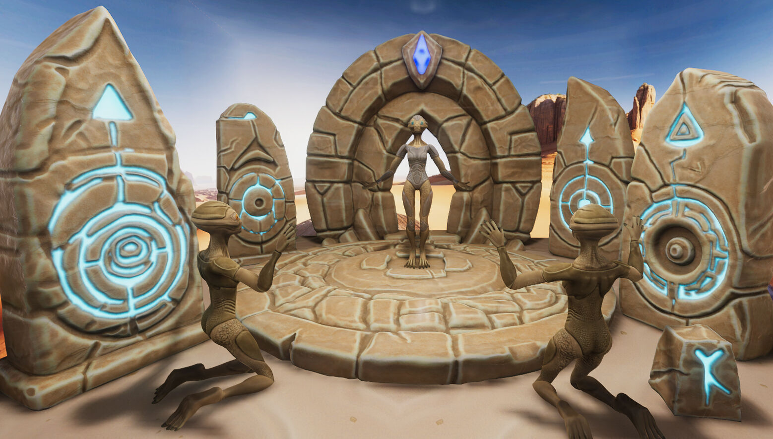 Alien Creature Gallery SciFi Interior Low-poly 3D model_9