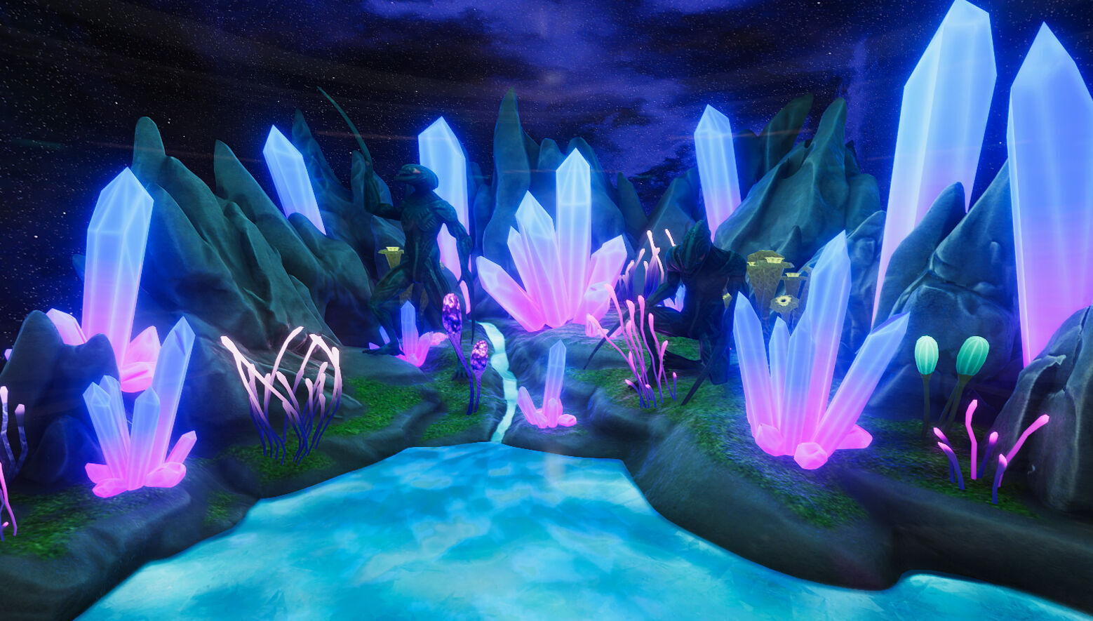 Alien Creature Gallery SciFi Interior Low-poly 3D model_6