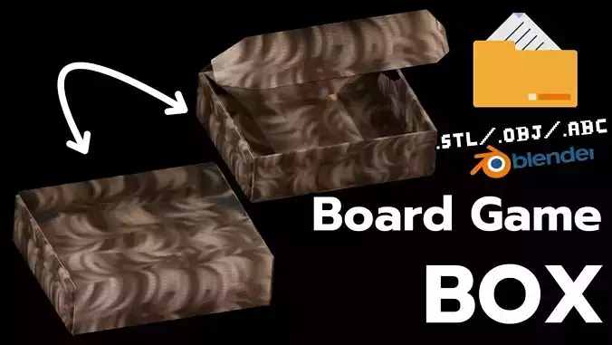Board Game Box Low-poly 3D model