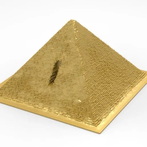 mykerinos pyramid 3d model ancient egypt giza 3D print model_4
