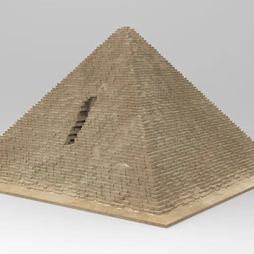 mykerinos pyramid 3d model ancient egypt giza 3D print model_2