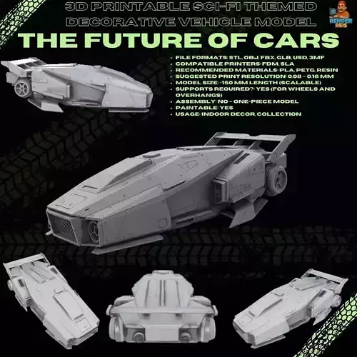 3D Printable Sci Fi Cargo Dropship 3D print model
