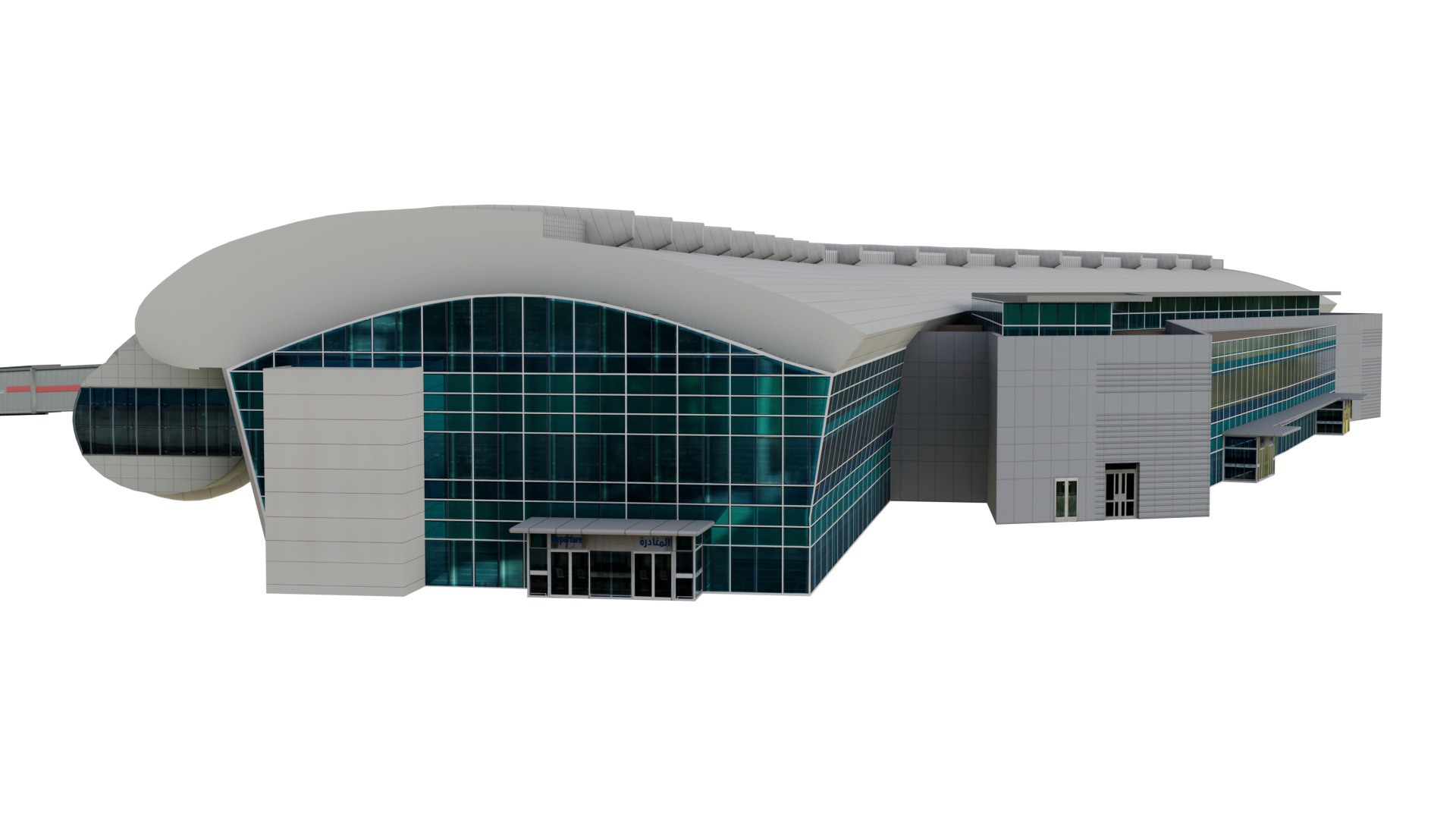 Prince Sultan Bin Abdulaziz  Airport terminal - OETB  Low-poly 3D model_6