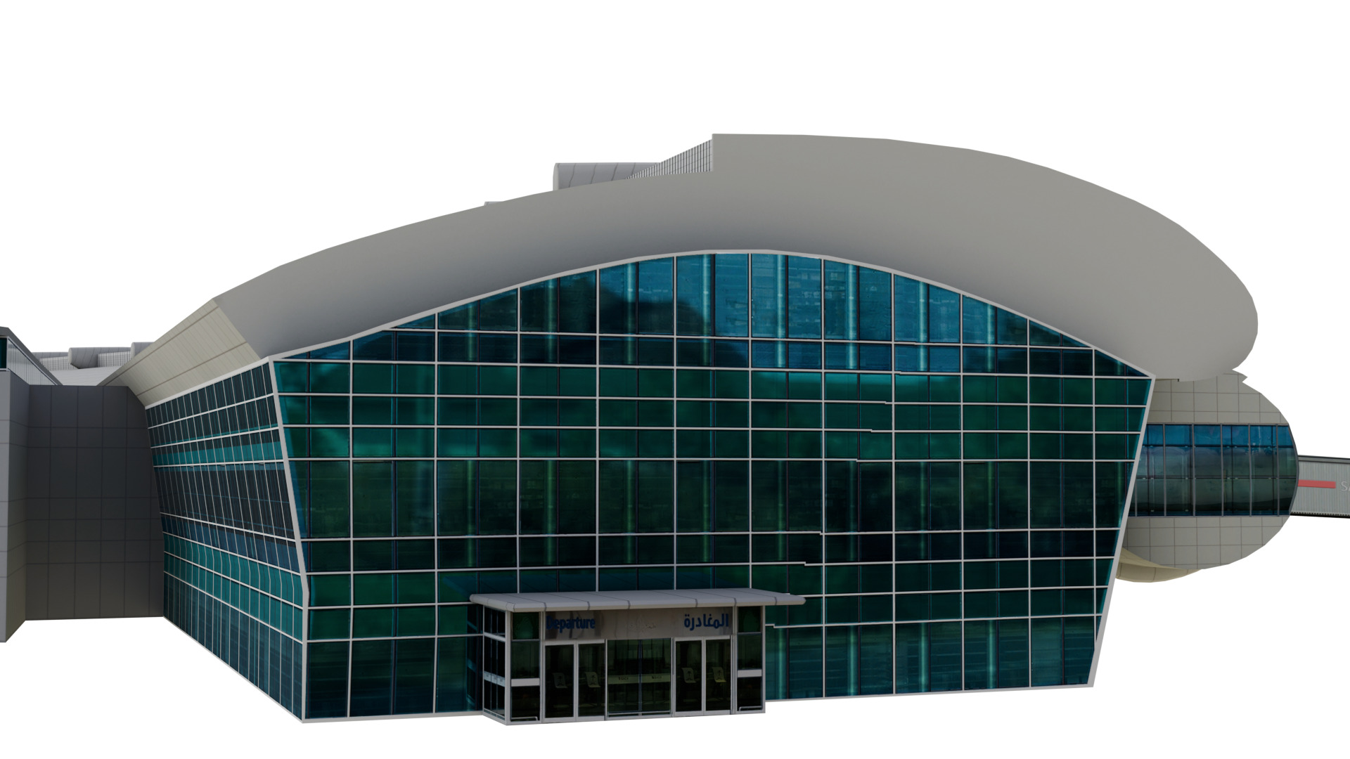 Prince Sultan Bin Abdulaziz  Airport terminal - OETB  Low-poly 3D model_2