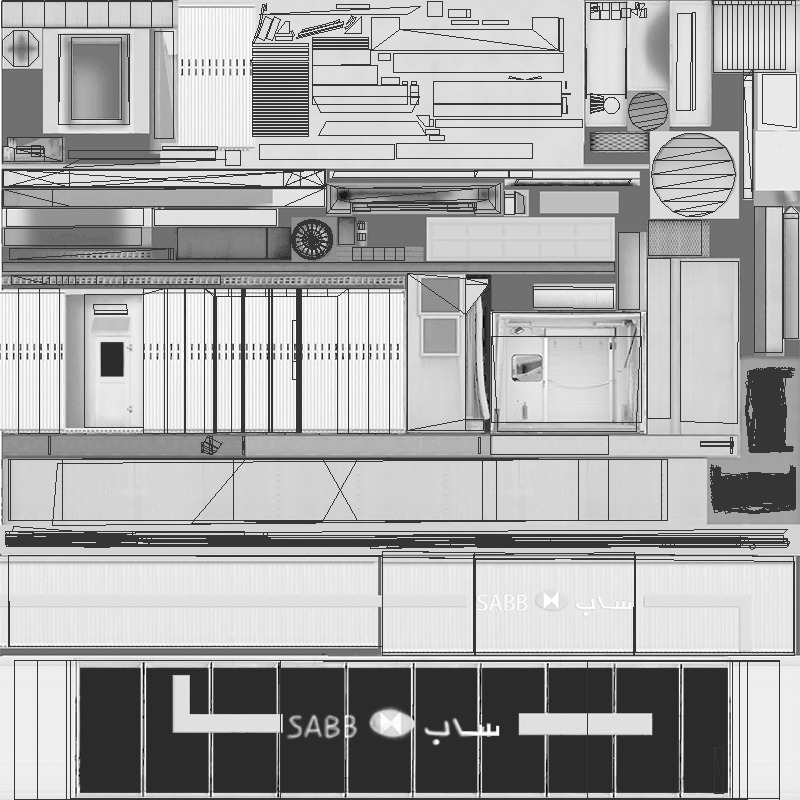 Prince Sultan Bin Abdulaziz  Airport terminal - OETB  Low-poly 3D model_20