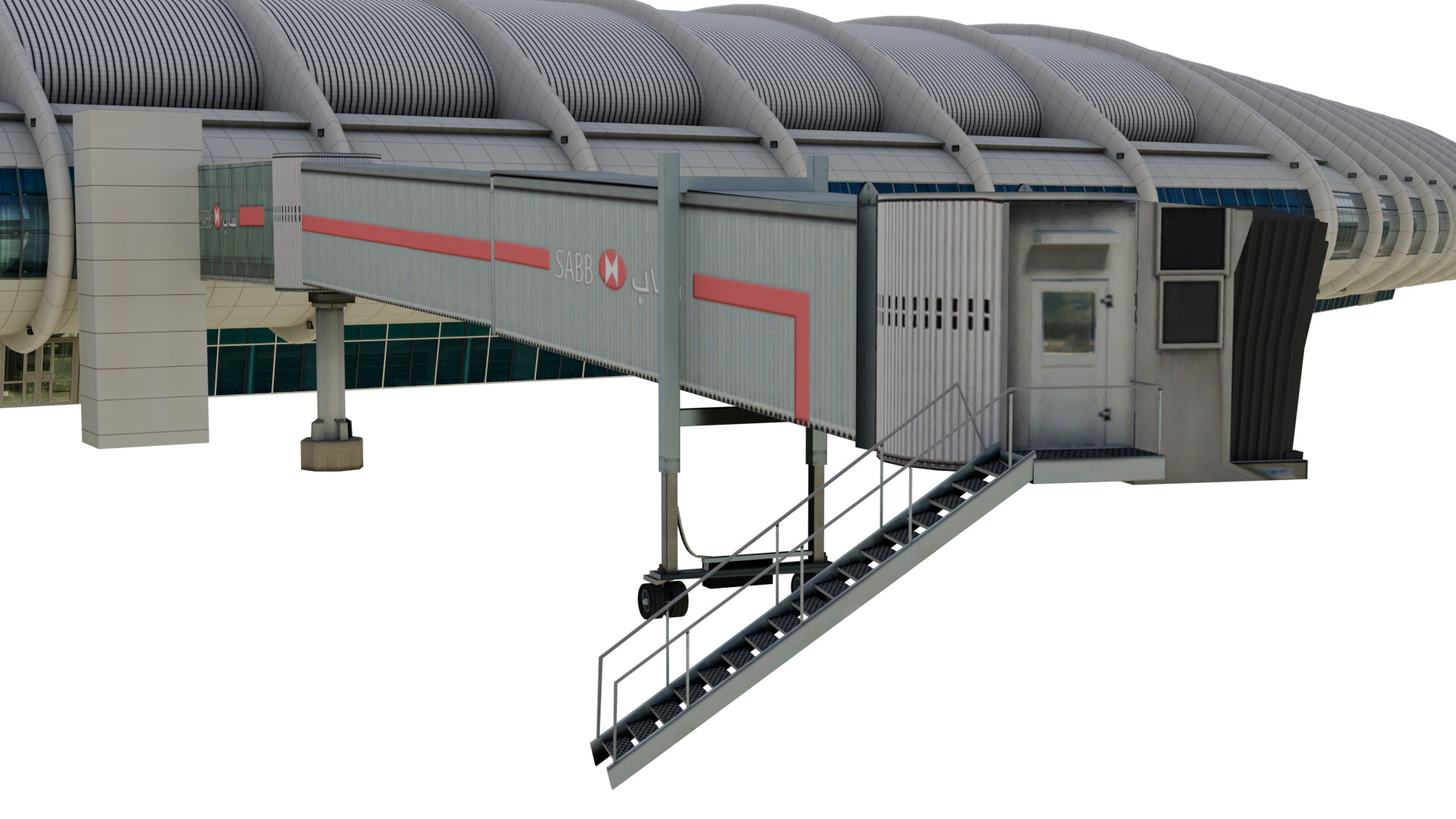 Prince Sultan Bin Abdulaziz  Airport terminal - OETB  Low-poly 3D model_9