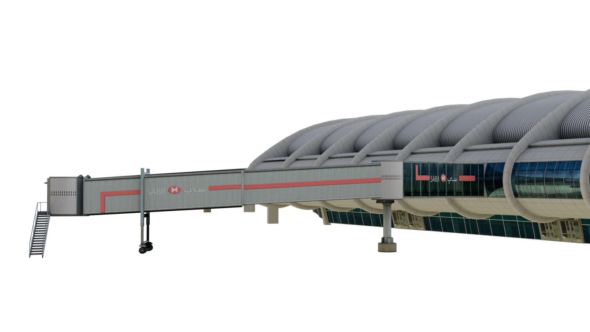 Prince Sultan Bin Abdulaziz  Airport terminal - OETB  Low-poly 3D model_8