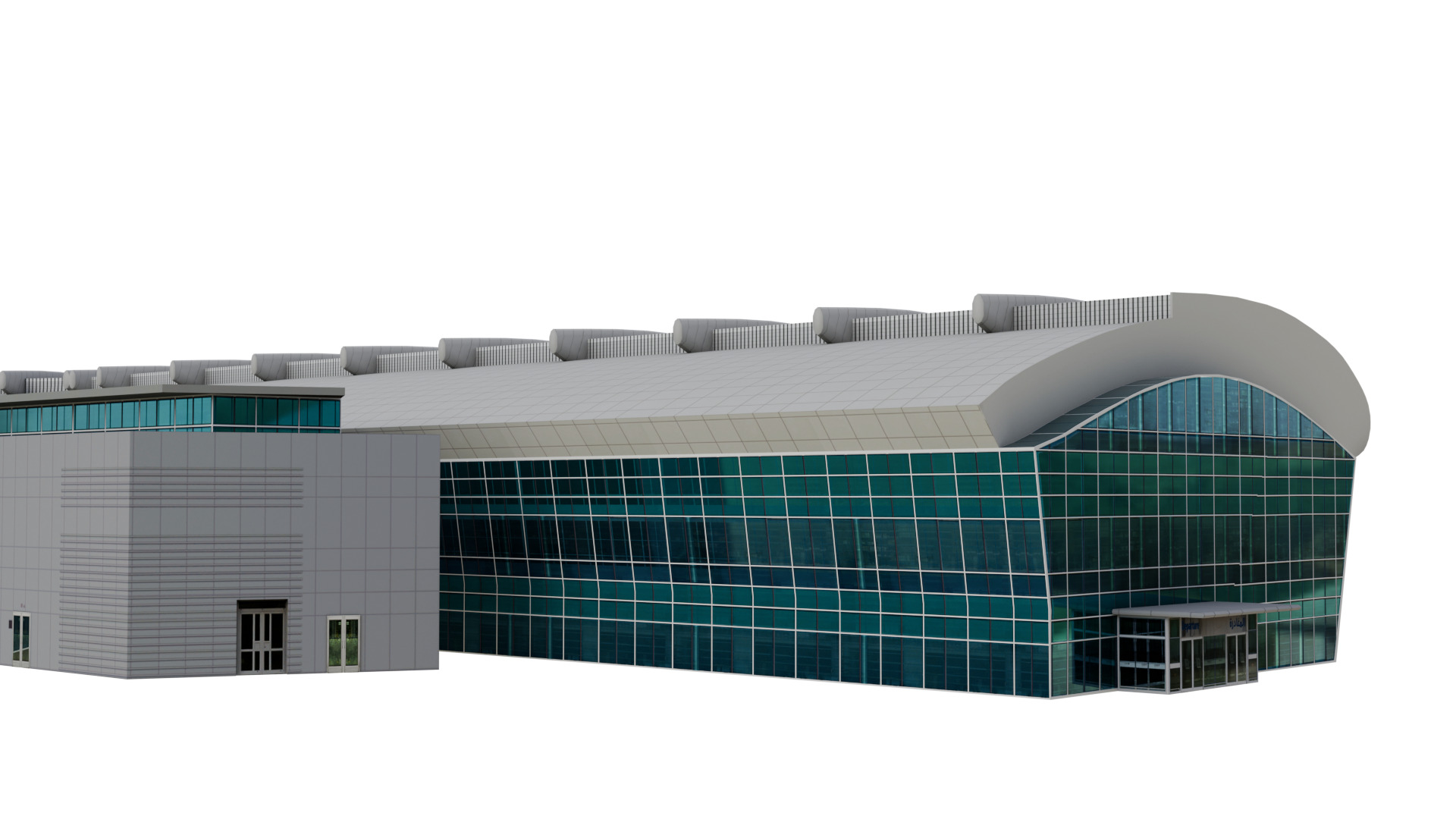 Prince Sultan Bin Abdulaziz  Airport terminal - OETB  Low-poly 3D model_3