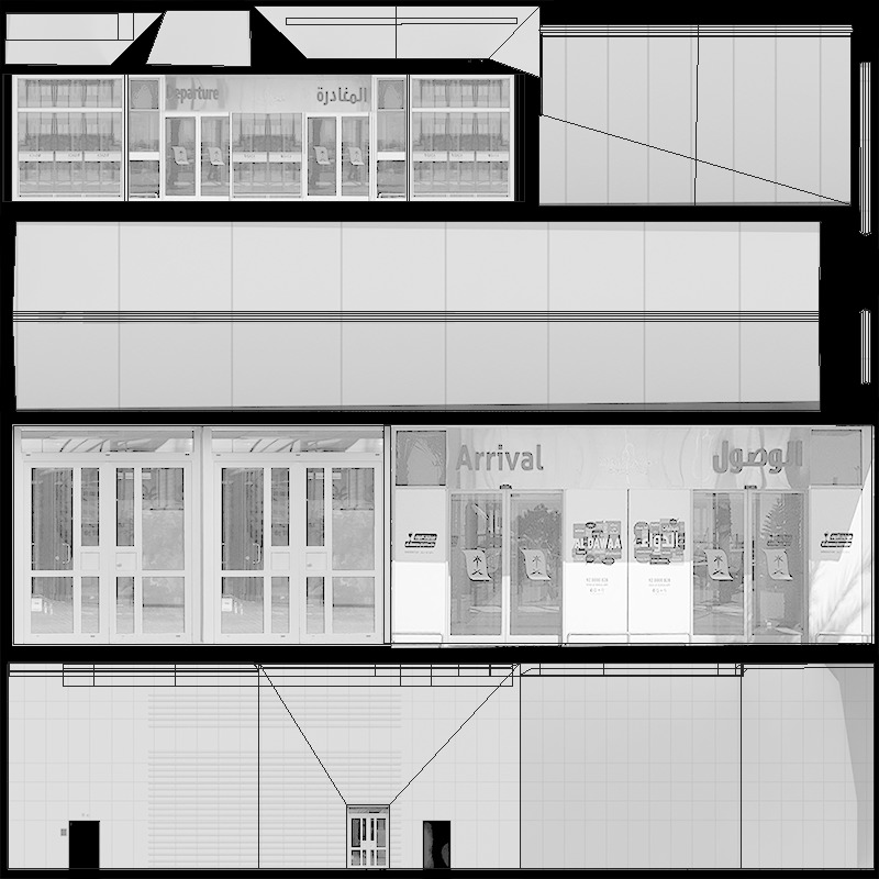 Prince Sultan Bin Abdulaziz  Airport terminal - OETB  Low-poly 3D model_18