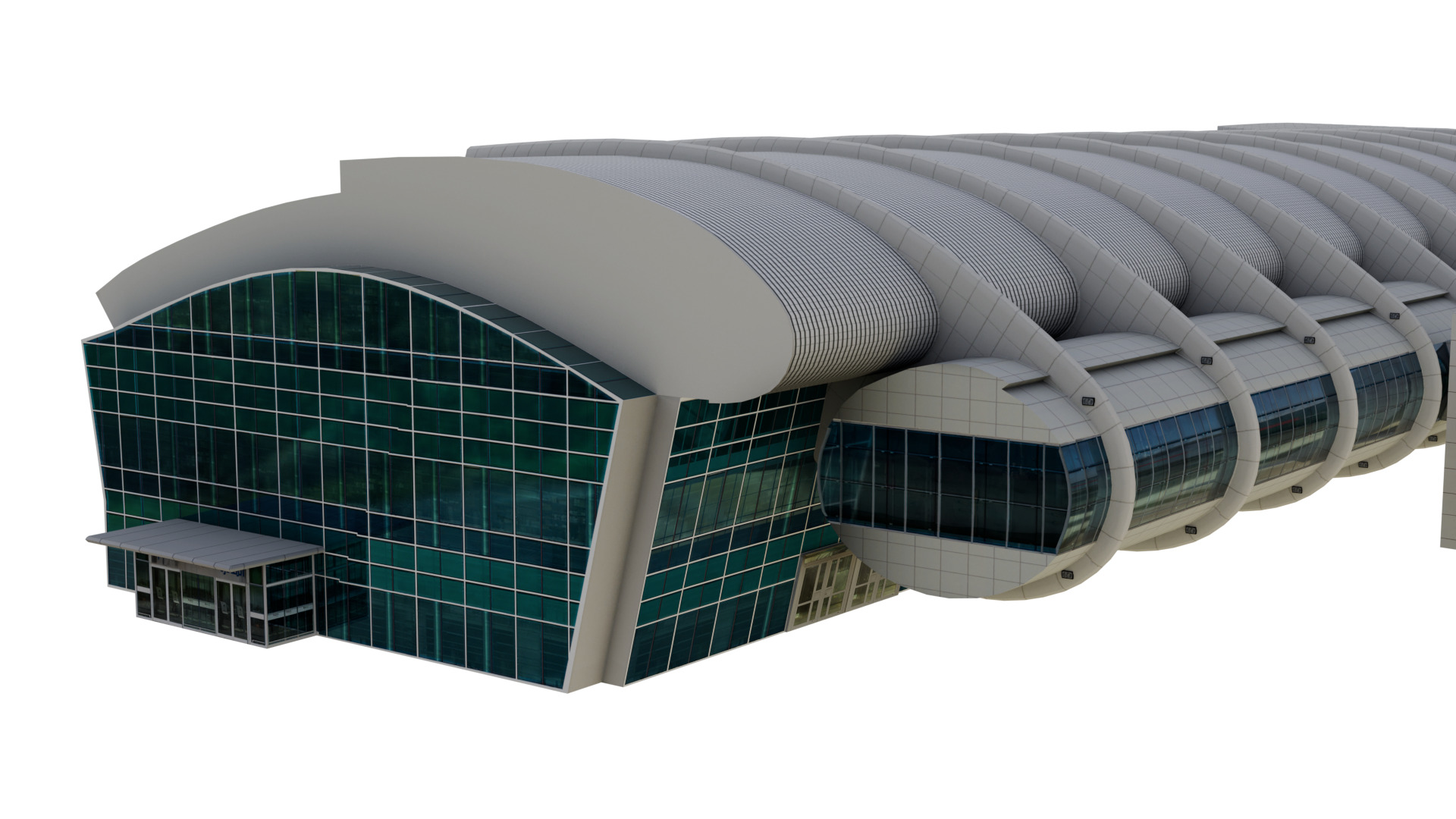 Prince Sultan Bin Abdulaziz  Airport terminal - OETB  Low-poly 3D model_1