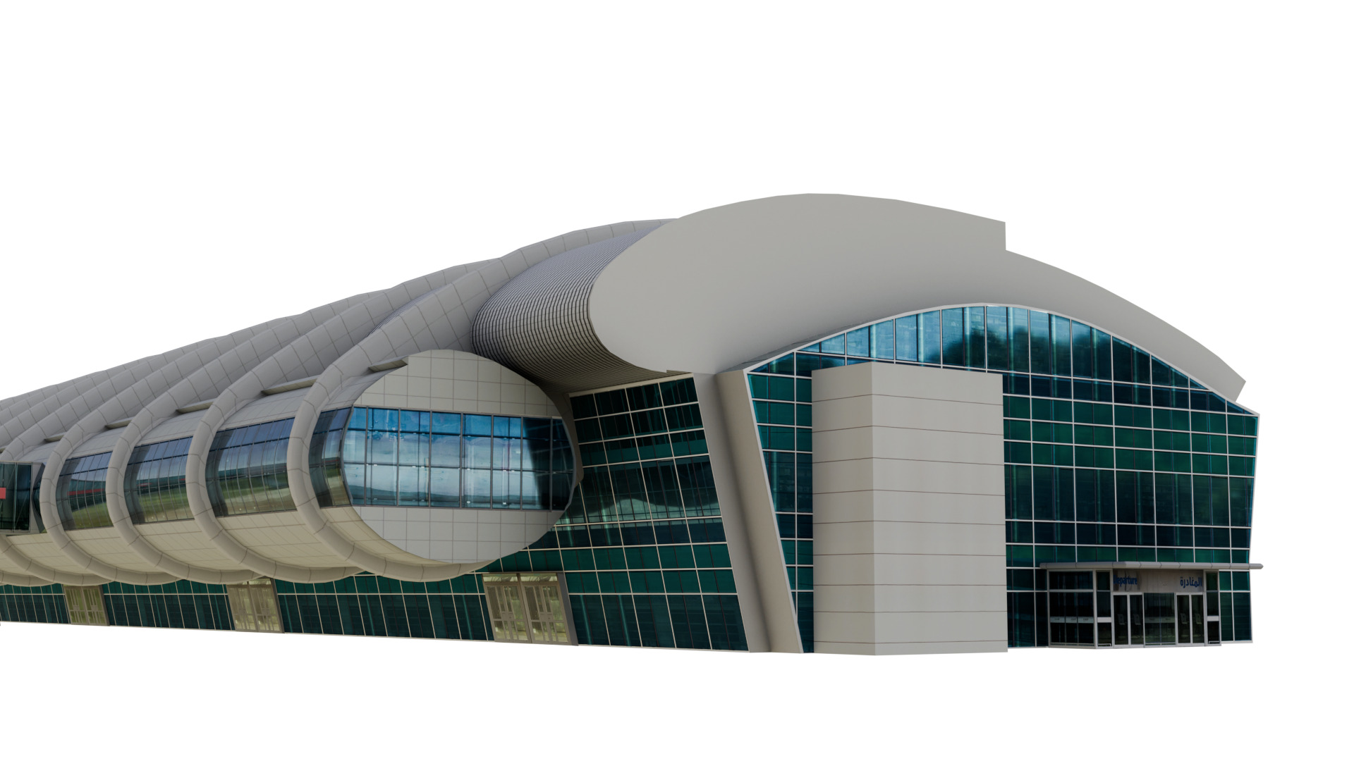 Prince Sultan Bin Abdulaziz  Airport terminal - OETB  Low-poly 3D model_7