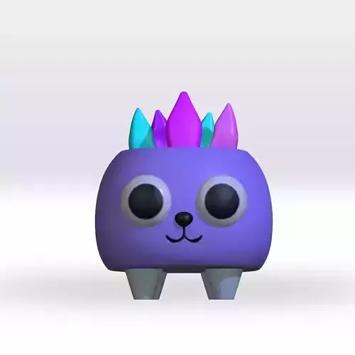 Pebble Thorned Geode Dandy World STL 3D Multicolor 3mf 3D print model