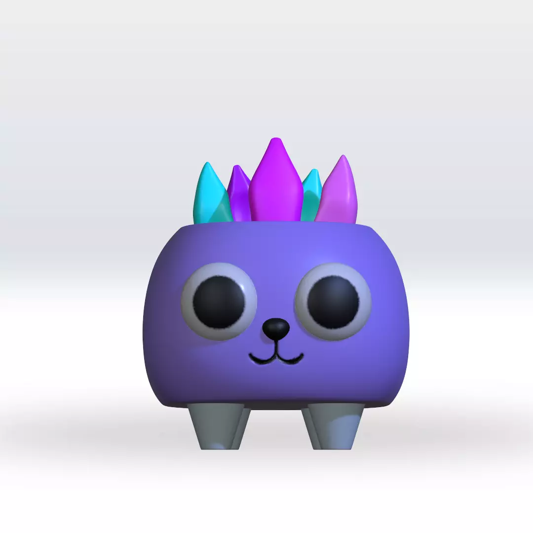 Pebble Thorned Geode Dandy World STL 3D Multicolor 3mf 3D print model