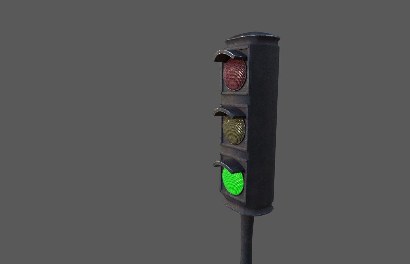 Urban Traffic Light Pack Low-poly 3D model_2