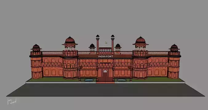 Indian Red Fort mini1 Detailed