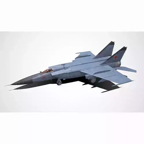 Mikoyan-Gurevich MiG-25 Low-poly PBR Low-poly 3D model