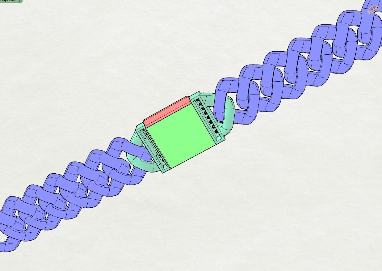 37a Diamond Miami Cuban Link Chain Bracelet For Men 3D print model_6