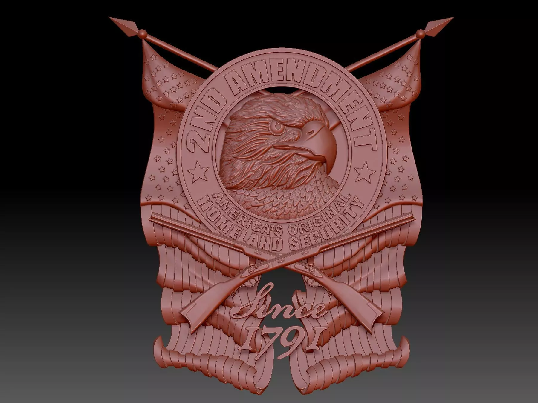 Eagle 3D print model