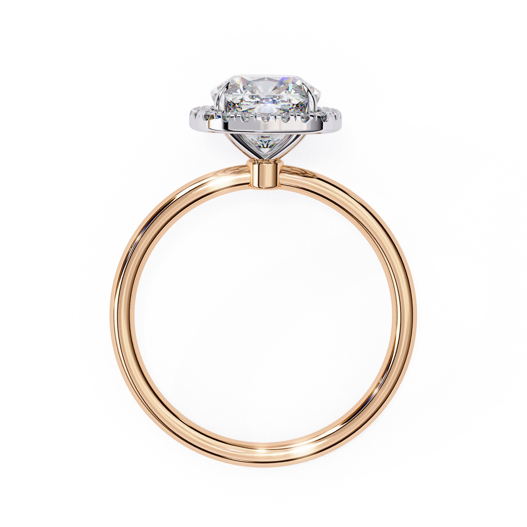 CUSHION DIAMOND RING -CAD-114 3D print model_11