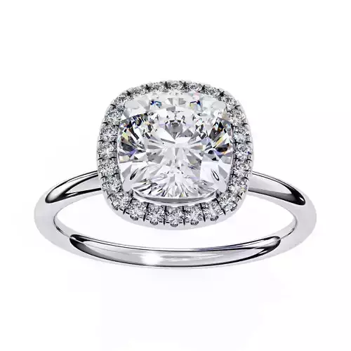 CUSHION DIAMOND RING -CAD-114 3D print model