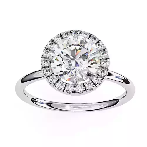 ROUND AND OVAL  DIAMOND RING -CAD-115