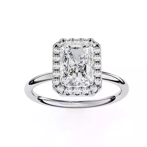 ASSCHER DIAMOND RING -CAD-116 3D print model