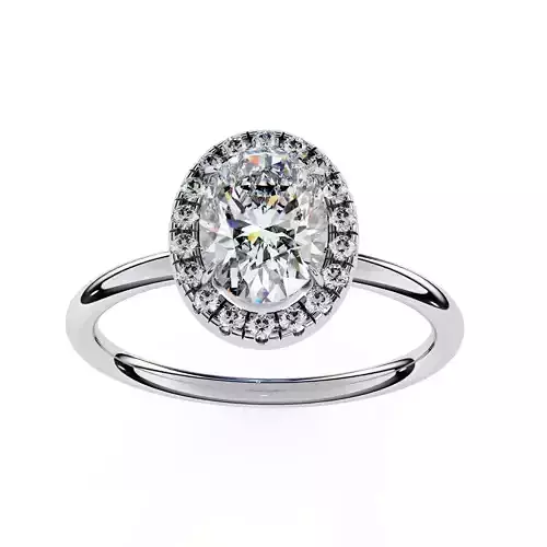 OVAL  DIAMOND RING -CAD-118 3D print model