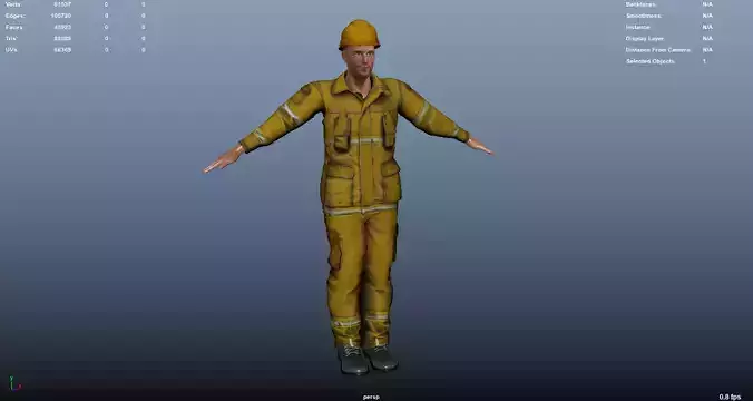 Warehouse Factory Worker Rigged Character
