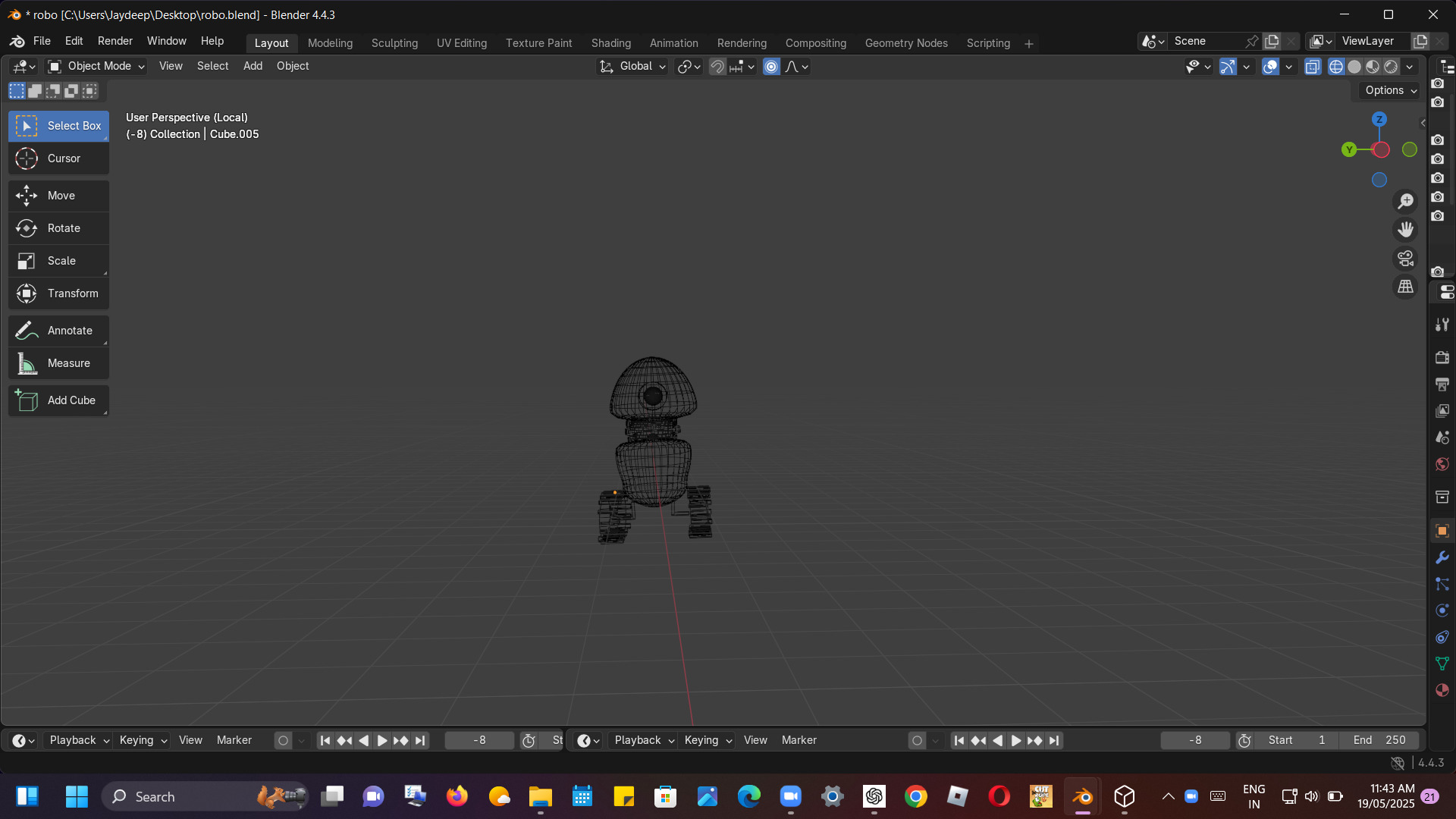 STYLISHED AND DETAILED SCI FY SPACE R0BOT ANIMATED GAME READY Low-poly 3D model_5