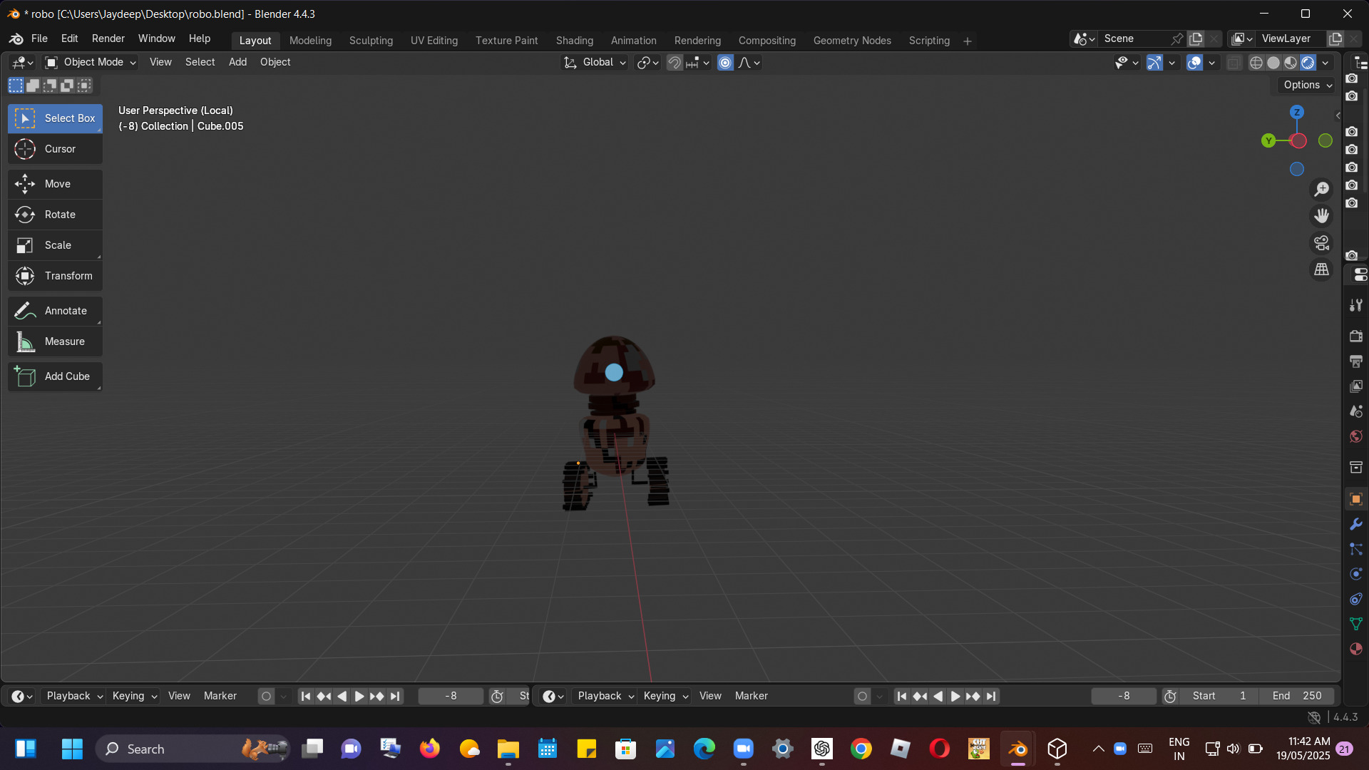STYLISHED AND DETAILED SCI FY SPACE R0BOT ANIMATED GAME READY Low-poly 3D model_2