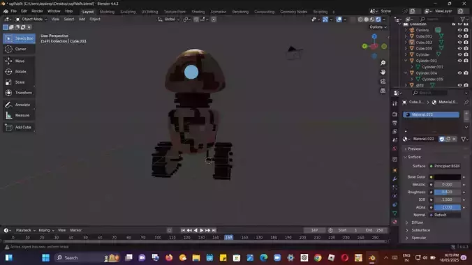 STYLISHED AND DETAILED SCI FY SPACE R0BOT ANIMATED   GAME READY