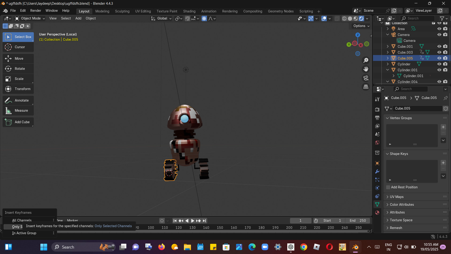 STYLISHED AND DETAILED SCI FY SPACE R0BOT ANIMATED GAME READY Low-poly 3D model_1