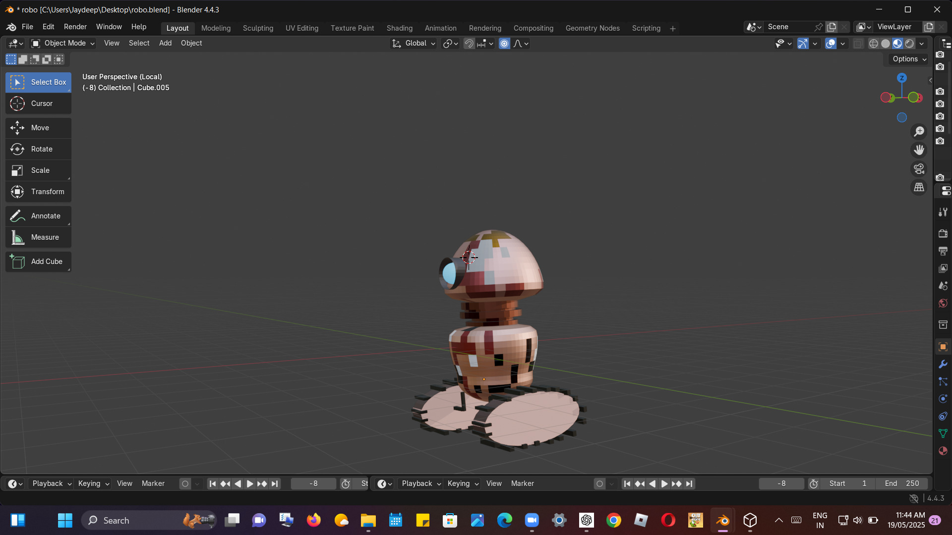 STYLISHED AND DETAILED SCI FY SPACE R0BOT ANIMATED GAME READY Low-poly 3D model_8
